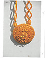Necklace of 28 diamond-shaped rings, Beeswax and straw, Songhay